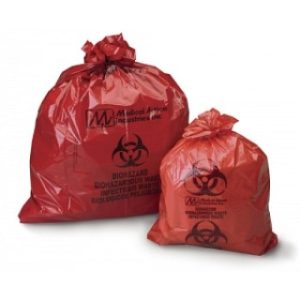 BAG INFECTIOUS WASTE RED 25X34 250CA - 108M