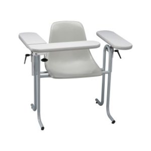 Blood Draw Chair  Standard Height  Plastic Seat  Formica Flip Arm - 4381-F