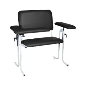 Blood Draw Chair  Standard Height  Wide  Upholstered - 4382XF-BLK