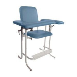 Blood Draw Chair  Tall Height  Upholstered  Flip Arm - 4383-F