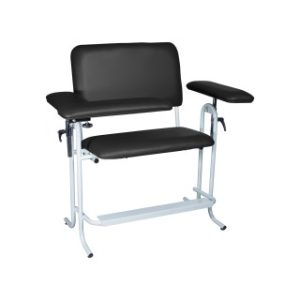 Blood Draw Chair  Tall Height  Wide  Upholstered - 4386XF-BLK