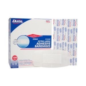 Clear Adhesive Bandages 2 x 4  XL  100BX  24 BXCS - 7612