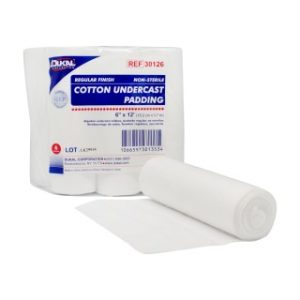 Cotton Undercast Padding  6 x 12'  Non-Sterile  6 RLBG - 30126