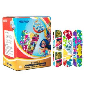 DC Super Hero Girls Adhesive Bandages 34 x 3 - 100BX  12 BXCS - 10859