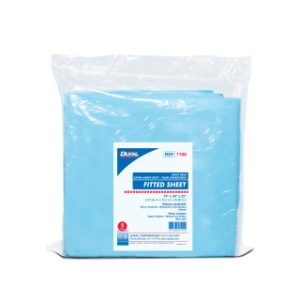 Disposable Fitted Sheet  Extra Heavy Duty  Fluid Resistant  Blue - 7106