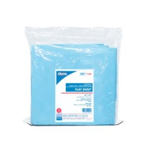 Disposable Fitted Sheet  Heavy Duty  Fluid Resistant  Blue - 7105