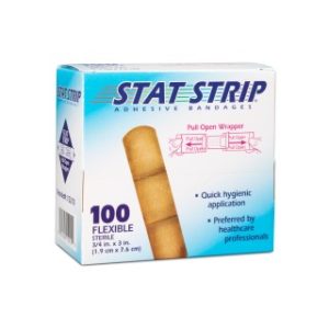 Flexible Fabric Adhesive Bandages 34 x 3  Stat Strip  100BX  12 BXCS - 15210