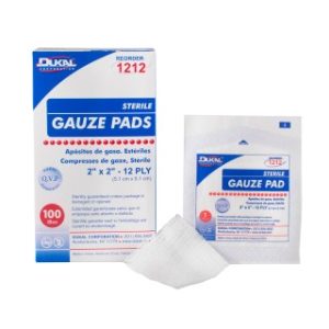 Gauze Pad 2 x 2 12-Ply  Sterile  1PK  100 PKBX - 1212