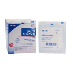 Gauze Sponges 2 x 2 8-Ply  Sterile - 2PK  50 PKBX  30 BXCS - 6208