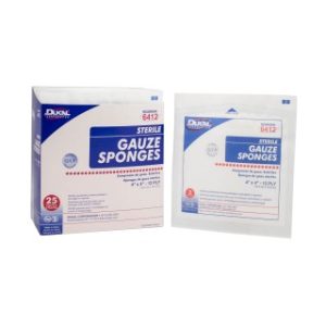 Gauze Sponges 4 x 4 12-Ply  Sterile - 2PK  25 PKBX  24 BXCS - 6412