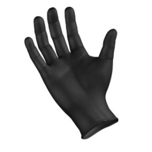 GripStrong Black Nitrile - Powder-Free  Textured Industrial Gloves  Large Size  100 GlovesBox - GSBNF104