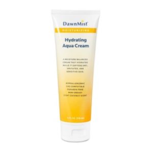 Hand and Body Moisturizer DawnMist Hydrating Aqua Cream 4 oz. Tube Coconut Scent Cream CHG Compatible  12 PerCs - PHC04