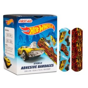 Hot Wheels Adhesive Bandages 34 x 3 - 100BX  12 BXCS - 1087750