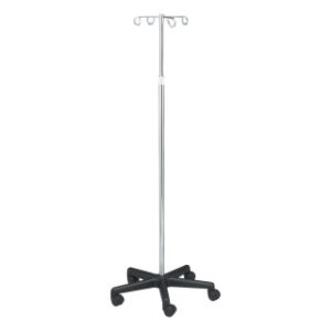 IV Stand  4 Hook  5 leg base 1EA - 4356