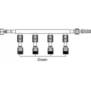 MANIFOLD INFUSION 4 PORTS LUER LOCK ADAPTER HIGH PRESSURE LATEX-FREE (25CS) - MX709