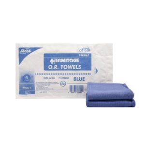 OR Towels 17 x 26  Blue  Sterile  4PK - CT-04B