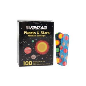 Planets & Stars Adhesive Bandages 34 x 3 - 100BX  12 BXCS - 15650