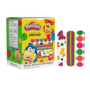 Play-Doh Adhesive Bandages 34 x 3 - 100BX  12 BXCS - 1087742