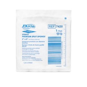 Premium Split Sponge  4x6  Sterile  10PKBX - 7420