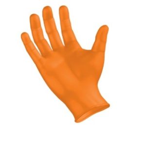 SemperForce Orange - Powder-Free  Latex Free  Orange Nitrile Exam and Industrial Gloves  Large Size - ORNF104