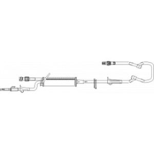 SET EXTENSION IV 117IN (302 CM) 60 DROP 150 ML BURETTE (PRE-SLIT  SHUT-OFF) W2 PRE-SLIT PORTS  ROTATING LUER  25CS - B3000-76