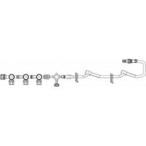 SET EXTENSION IV 43IN (109 CM) W2 PRE-SLITS  REMV 4-GANG 1O2(R)  MANIFOLD  4-WAY STOPCOCK - B5584