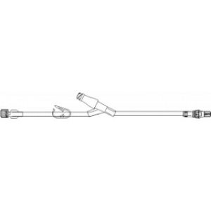 SET IV EXTENSION 20INL STANDARD BORE NEEDLE-FREE PORT LUER LOCK SLIDE CLAMP DEHP-FREE LATEX-FREE  50CS - B9523