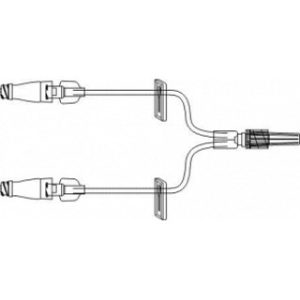 SET IV EXTENSION 4INL BIFURCATED SMALLBORE MICRO NEEDLE-FREE PORTX2 LUER LOCK ROTATING CLAMPX2 DEHP-FREE LATEX-FREE  50CS - B33119