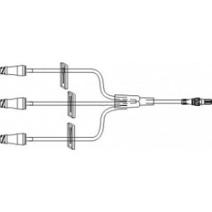 SET IV EXTENSION 5INL TRIFURCATED MICROBORELOW VOLUME MICRO NEEDLE-FREE PORT LUER LOCK ROTATING CLAMP DEHP-FREE LATEX-FREE  50CS - B3383