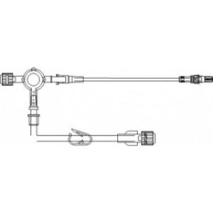 SET IV EXTENSION 60INL LUER LOCK ROTATING 2-WAY STOPCOCK CLAMP LATEX-FREE  50CS - SF4109