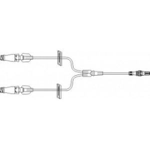 SET IV EXTENSION 6INL BIFURCATED SMALLBORE MICRO NEEDLE-FREE PORT LUER LOCK ROTATINGX2 CLAMP DEHP-FREE LATEX-FREE  50CS - B33081