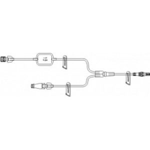 SET IV EXTENSION 8INL BIFURCATED MICROBORELOW VOLUME MICRO NEEDLE-FREE PORT LUER LOCK ROTATING 0.2U FILTER DEHP-FREE LATEX-FREE  50CS - B3331