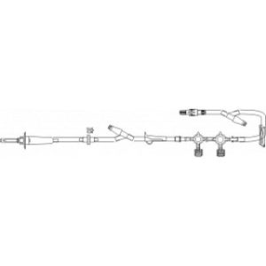 SET TUBING IV PRIMARY 110IN 15 DROP 24 HOUR W2 BRAVO24(R)  2 GANG 4-WAY STOPCOCKS  ROTATING LUER  25CS - B99078