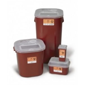 SHARPS CONTAINER 64 QUART RED 6CS - 8716