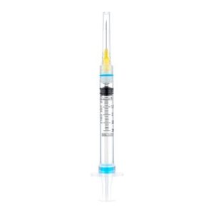 SOL-CARE 3mL Luer Lock Safety Syringe with Exchangeable Needle 20G X 1  800Case - 100074IM