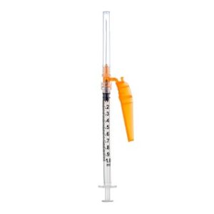 Sol-Care 3mL Luer Lock Syringe With Safety Needle  25G x 1  300CS - 32510SN