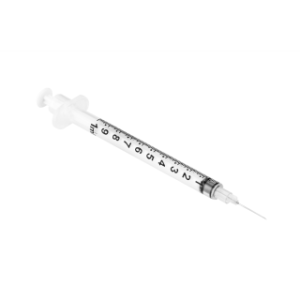 SOL-M Syringe with Fixed Needle  25G x 1(25mm)  Orange  800Case - 182025