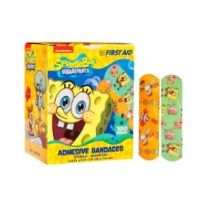 SpongeBob Squarepants Adhesive Bandages 34 x 3 - 100BX  12 BXCS - 1087745