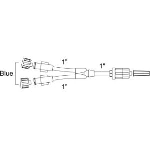 Standard Bore Bifurcated Extension Set with Rotating Male Luer Lock  50CS - MX456R