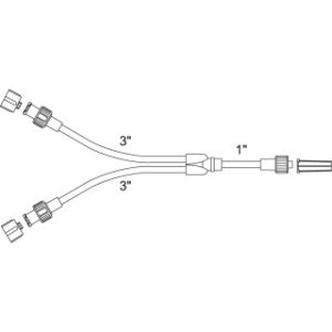 Standard Bore Bifurcated Extension Set with Two Check Valves  Male Luer Lock  50CS - MX456CVL