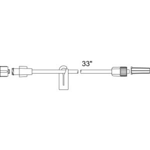 Standard Bore Extension Set with Removable Slide Clamp  Male Luer Lock  50CS - MX455FL