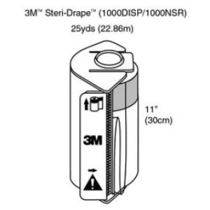 Steri-Drape Roll Prep Drape with Dispenser  Non Sterile  22CM X 30CM  8CS - 1000NSR