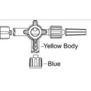 Stopcock 4 Way Ultra PVC Free Small Body Swivel Male LL 50Ca - MX2341L