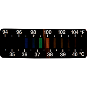 STRIP TEMPERATURE FOREHEAD 94-104 DEGC WADHESIVE WDISPENSER LCD SENSOSTRIP LATEX-FREE DISPOSABLE NON-STERILE 100Case - 81-010003