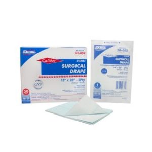 Surgical Drapes  Non-Fenestrated 18 x 26  Sterile 1PK  50 PKBX - 20-002