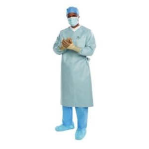 SURGICAL GOWN WITH TOWEL AERO CHROME ADULT LARGE SILVER STERILE AAMI LEVEL 4  32 PERCS - 44673