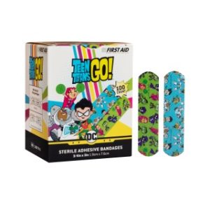 Teen Titans Adhesive Bandages 34 x 3 - 100BX  12 BXCS - 1087741