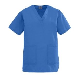 TOP, SCRUB, LADIES, V-NECK, 2PKT, SAPPHIRE, 4X, 60 EA/CS