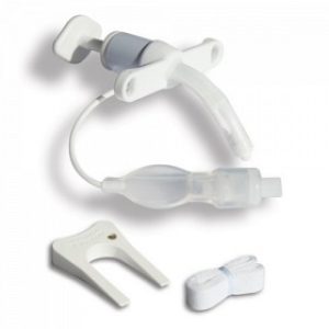 TUBE TRACHEOSTOMY NEONATAL SIZE 2.5MM CUFFED 30MM SILICONE V-NECK FLANGE OBTURATOR 15MM DISCONNECT WEDGE TRACH-TIE PORTEX BIVONA RADIOPAQUE STERILE - 67N025