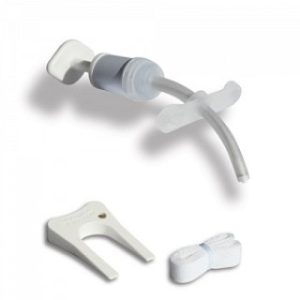 TUBE TRACHEOSTOMY NEONATAL SIZE 3.5MM UNCUFFED 34MM PROXIMAL EXTENSION WIRE REINFORCED SILICONE V-NECK FLANGE OBTURATOR 15MM DISCONNECT WEDGE TRACH-TIE PORTEX BIVONA RADIOPAQUE STERILE - 60NFP35